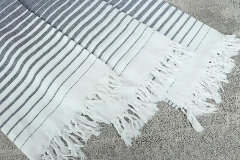 Custom Wedding Towel, Quick-dry peshtemal, Bachelorette Party Favors, 70x36 Cotton Striped Towel, Lightweight Turkish towel, Employee Gifts - 5