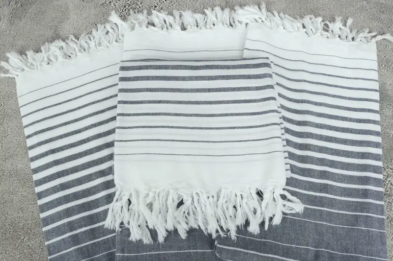 Custom Wedding Towel, Quick-dry peshtemal, Bachelorette Party Favors, 70x36 Cotton Striped Towel, Lightweight Turkish towel, Employee Gifts - 4
