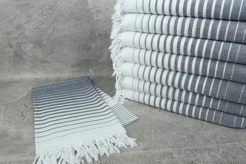 Custom Wedding Towel, Quick-dry peshtemal, Bachelorette Party Favors, 70x36 Cotton Striped Towel, Lightweight Turkish towel, Employee Gifts - 2