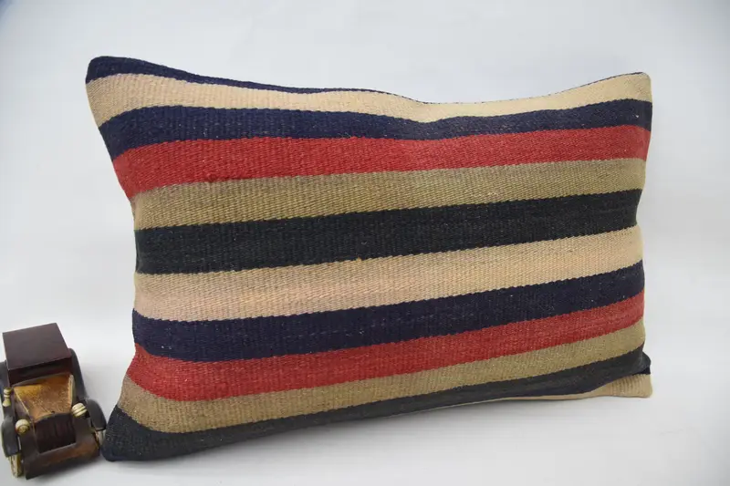 Accent Pillow, Interior Designer Pillow, 16x24 Blue Cushion, Kilim Pillow Cover, Kilim Pillow, Hippie Throw Pillow Cover, Pillow - 2