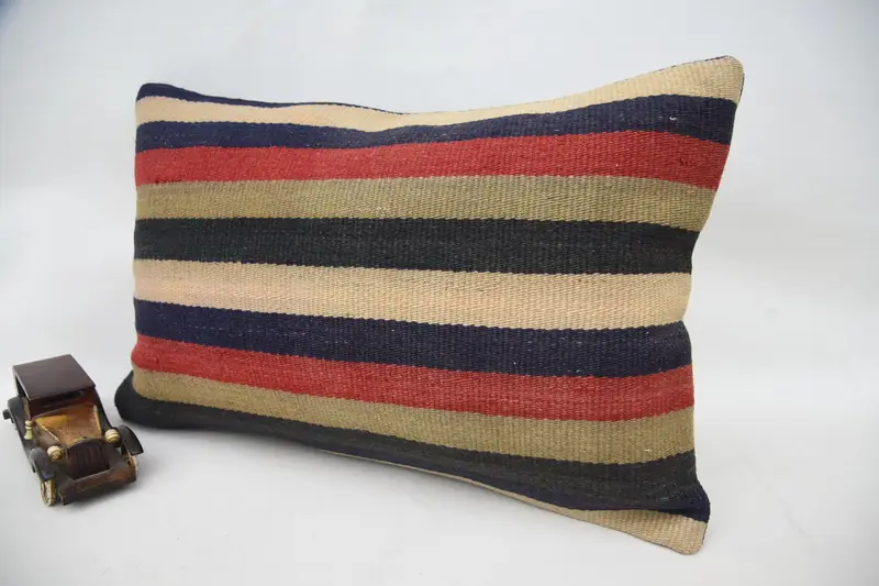 Accent Pillow, Interior Designer Pillow, 16x24 Blue Cushion, Kilim Pillow Cover, Kilim Pillow, Hippie Throw Pillow Cover, Pillow - 3