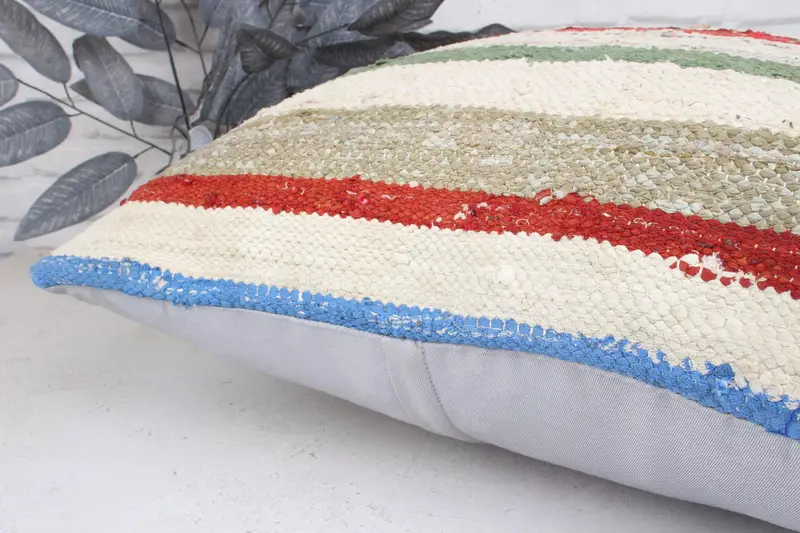 Pillow, Kilim Pillow Cover, Nautical Throw Pillow Case, Antique Pillows, Pillow for Couch, 24x24 Beige Pillow, Shabby Chic Pillow Sham - 7