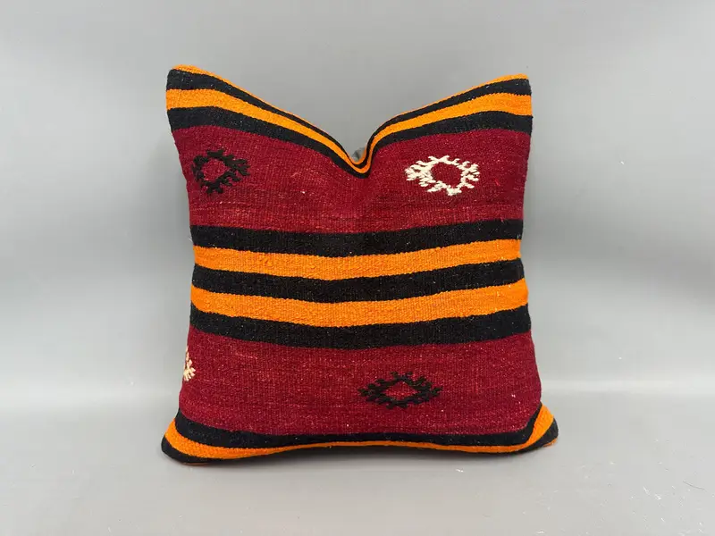20x20 Red Pillow Sham, Pillow Sham, Vintage Cushion, Aztec Cushion Case, Antique Pillows, Boho Pillow, Accent Pillow Case, Pillow for Couch - 1