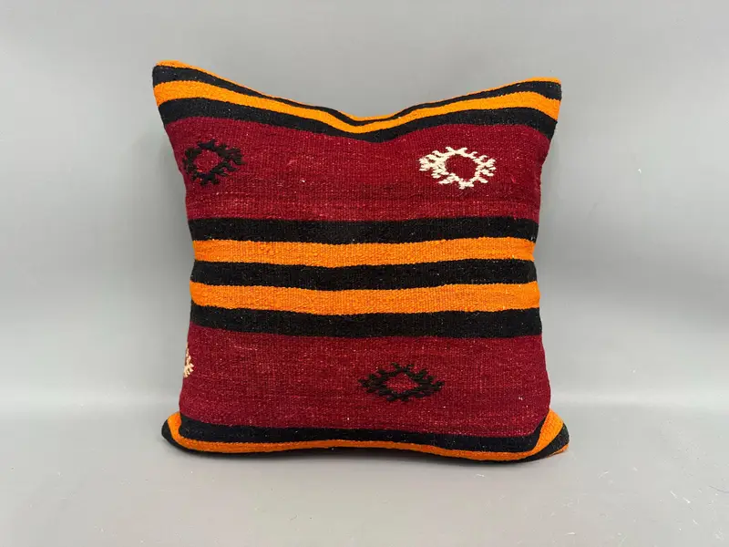 20x20 Red Pillow Sham, Pillow Sham, Vintage Cushion, Aztec Cushion Case, Antique Pillows, Boho Pillow, Accent Pillow Case, Pillow for Couch - 4