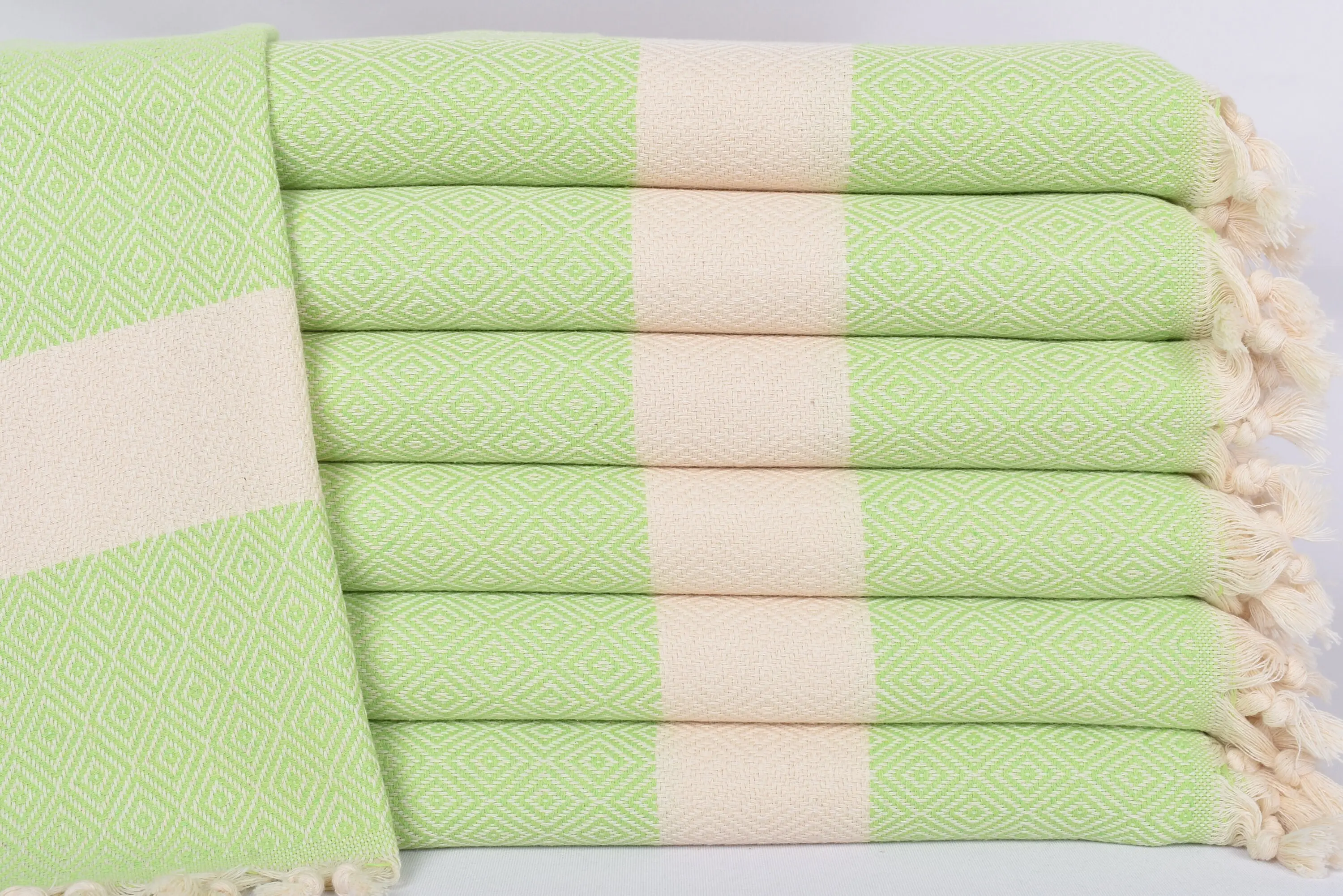 Pistachio Green Diamond Tea Towel, Kitchen & Tea Towel, 36x20 Inches - 1