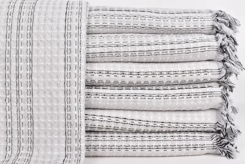 Bachelor Party Favors, Custom Shower Curtain, Bachelorette Party Favors, 96x70 Cotton Striped Towel, Personalized Blanket, Housewarming Gift - 1