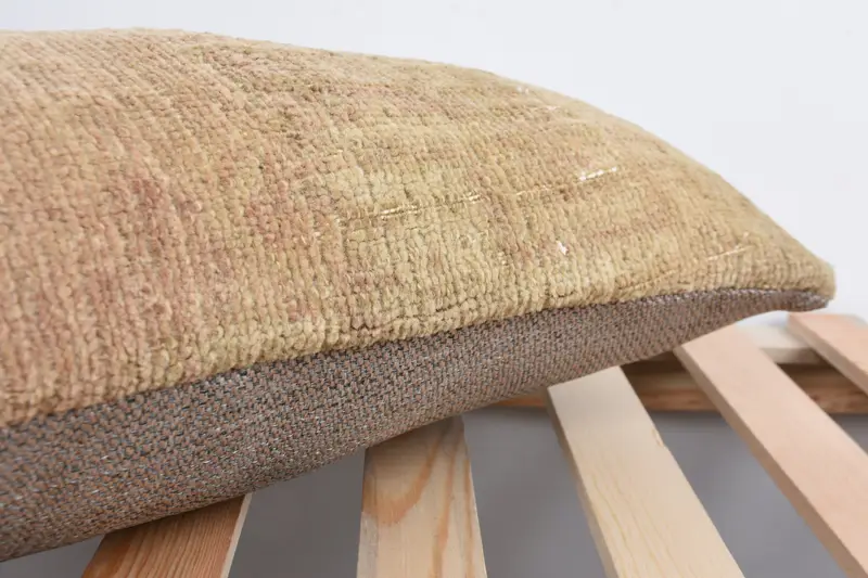 Pillow Case, Boho Pillow, 12x24 Brown Pillow Sham, Ethnical Kilim Rug Pillow, Vintage Kilim Pillow - 7