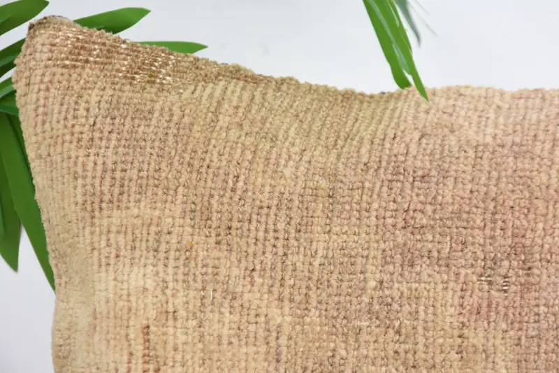 Pillow Case, Boho Pillow, 12x24 Brown Pillow Sham, Ethnical Kilim Rug Pillow, Vintage Kilim Pillow - 3