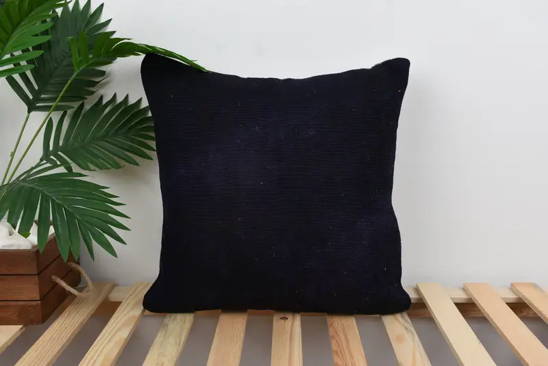 Ethnic Pillow, Vintage Kilim Pillow, Vintage Pillow Cover, Kilim Cushion Sham, Vintage Kilim Throw Pillow, 18x18 Purple Pillow Sham, Cushion Cover - 1