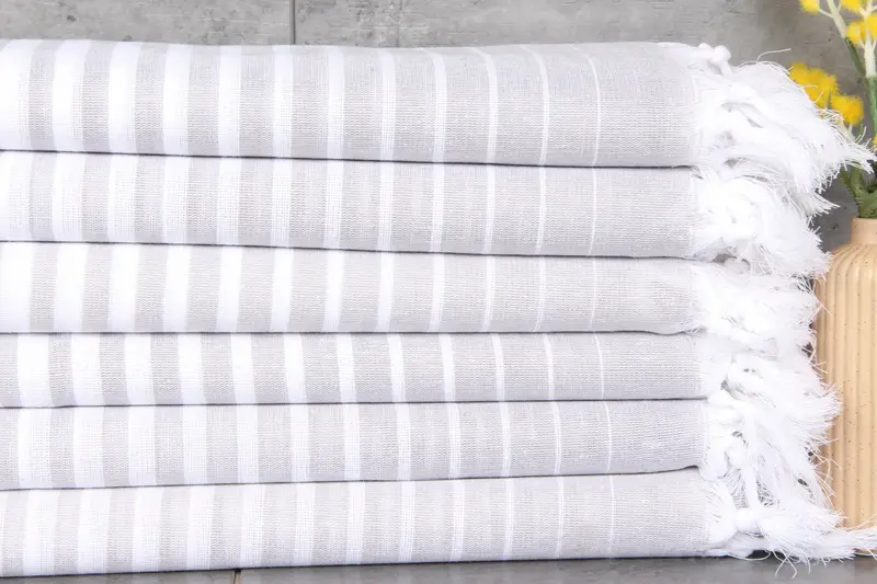 Beach towel, Home Decor Gifts, Gift For Bride, Turkish bath towel for spa, Turkish Towel Set, 70x40 Cotton Striped Towel, Personalized Gifts - 1