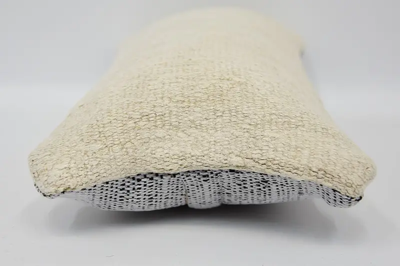 8x16 Beige Pillow Cover, Handwoven Pillow Cover Cushion, Vintage Pillow, Bench Cushion Cover, Antique Pillows, Vintage Kilim Throw Pillow, Cushion - 5