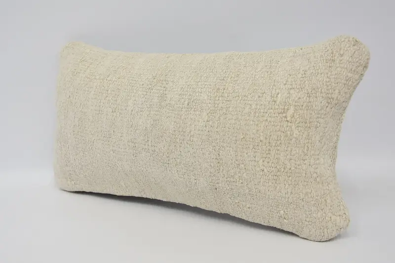 8x16 Beige Pillow Cover, Handwoven Pillow Cover Cushion, Vintage Pillow, Bench Cushion Cover, Antique Pillows, Vintage Kilim Throw Pillow, Cushion - 4