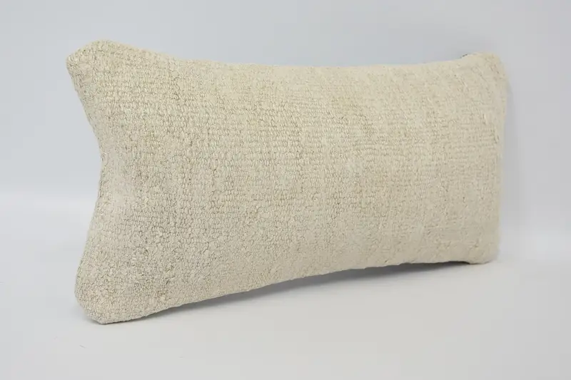 8x16 Beige Pillow Cover, Handwoven Pillow Cover Cushion, Vintage Pillow, Bench Cushion Cover, Antique Pillows, Vintage Kilim Throw Pillow, Cushion - 3