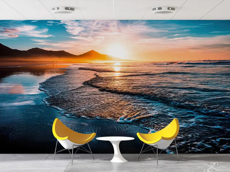 3d Wall Paper, , Landscape Wall Print, View Wall Print, Custom Wall Paper, Paper Wall Art, Seacape Wall Decor, - 2