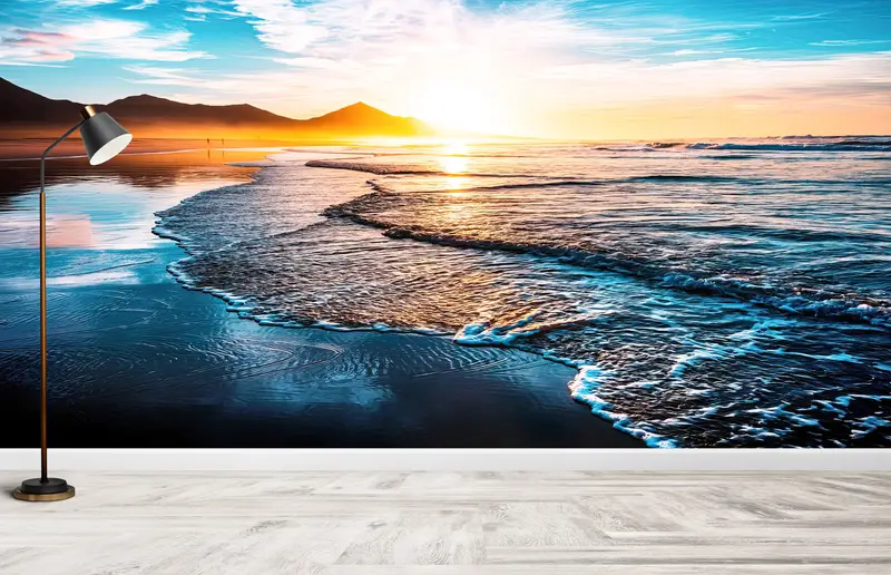 3d Wall Paper, , Landscape Wall Print, View Wall Print, Custom Wall Paper, Paper Wall Art, Seacape Wall Decor, - 3