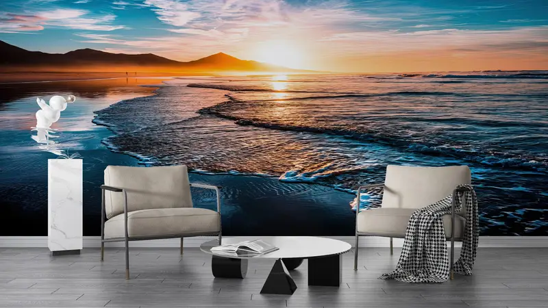 3d Wall Paper, , Landscape Wall Print, View Wall Print, Custom Wall Paper, Paper Wall Art, Seacape Wall Decor, - 7