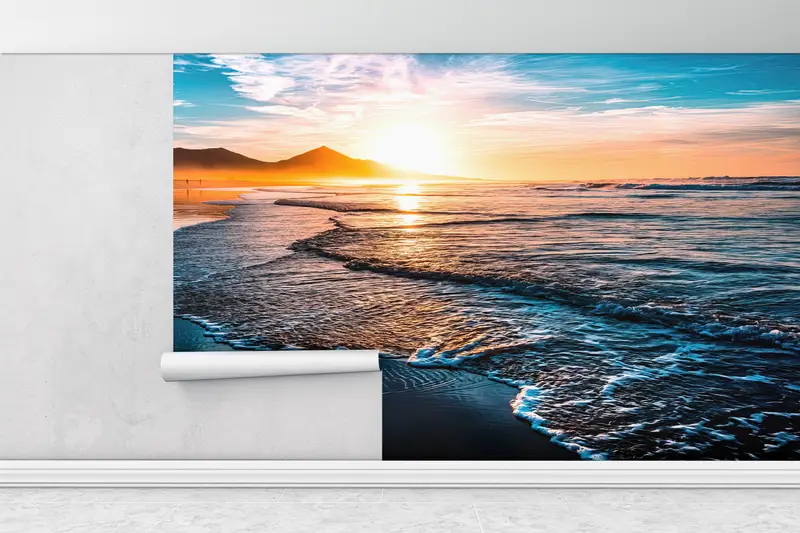 3d Wall Paper, , Landscape Wall Print, View Wall Print, Custom Wall Paper, Paper Wall Art, Seacape Wall Decor, - 1