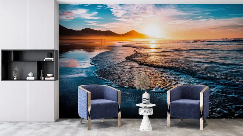 3d Wall Paper, , Landscape Wall Print, View Wall Print, Custom Wall Paper, Paper Wall Art, Seacape Wall Decor, - 4