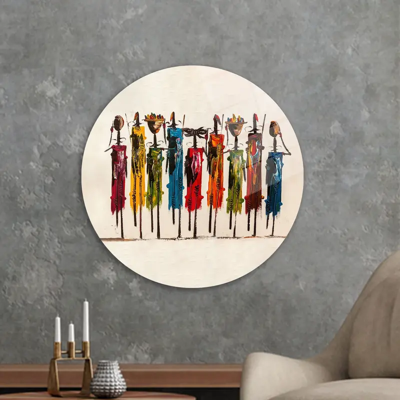 Elegant Printed Glass: Masai & Abstract People Design