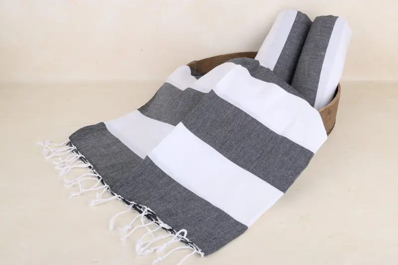 Merry Christmas Gifts, Personalized Wedding Gift, Custom Towel, Scarf Towel, 70x40 Cotton Striped Towel, Turkish bath towel, Beach Size Towel - 6