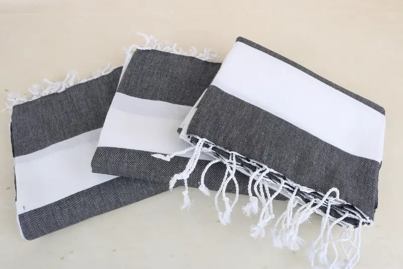 Merry Christmas Gifts, Personalized Wedding Gift, Custom Towel, Scarf Towel, 70x40 Cotton Striped Towel, Turkish bath towel, Beach Size Towel - 3