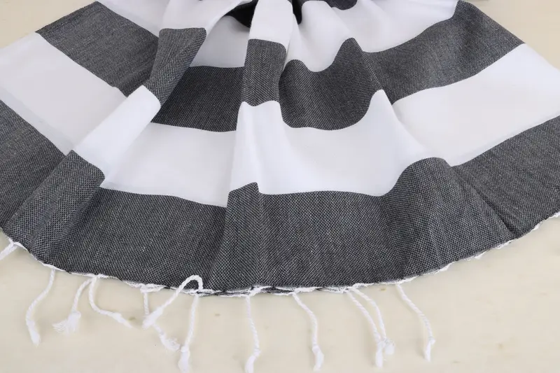 Merry Christmas Gifts, Personalized Wedding Gift, Custom Towel, Scarf Towel, 70x40 Cotton Striped Towel, Turkish bath towel, Beach Size Towel - 7