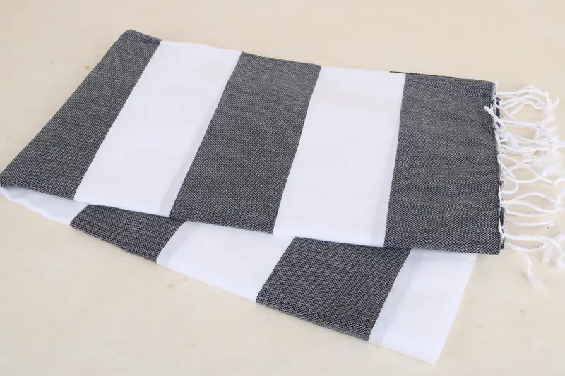Merry Christmas Gifts, Personalized Wedding Gift, Custom Towel, Scarf Towel, 70x40 Cotton Striped Towel, Turkish bath towel, Beach Size Towel - 8