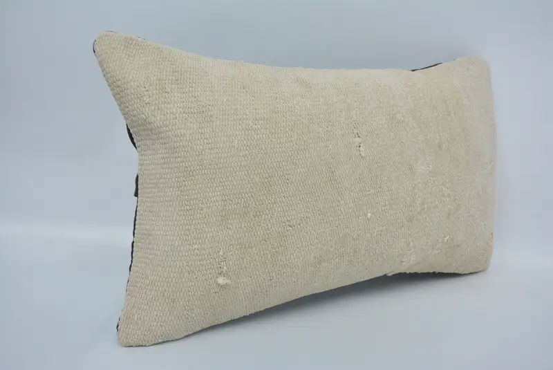 Tribal Pillow Cover, Farmhouse Cushion Cover, 12x20 Beige Cushion, Throw Kilim Pillow, Cushion Cover, Kilim Pillow Cover, Gift Pillow - 3