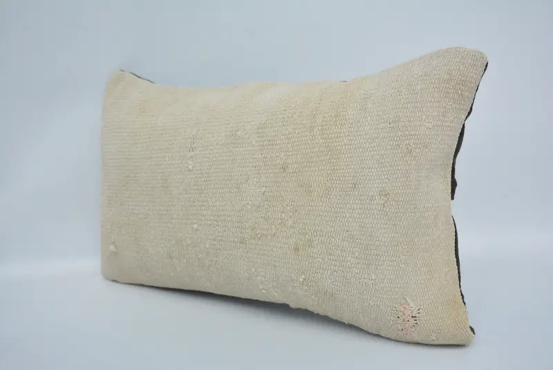 Tribal Pillow Cover, Farmhouse Cushion Cover, 12x20 Beige Cushion, Throw Kilim Pillow, Cushion Cover, Kilim Pillow Cover, Gift Pillow - 4
