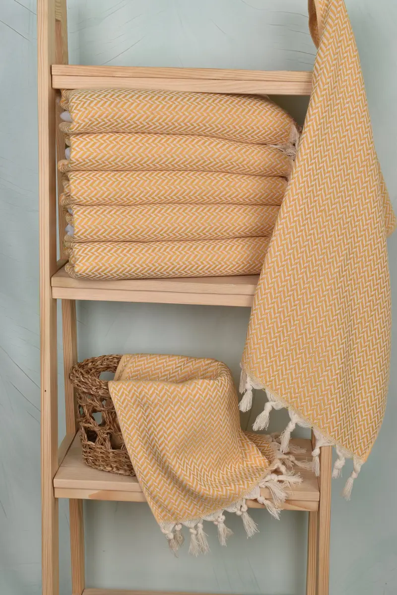 Gift For The Home, Personalized Dish Towel, Monogram Kitchen Towel, Turkish Tea Towel, 36x18 Cotton Chevron Towel, Wedding Day Gift For Bride - 3
