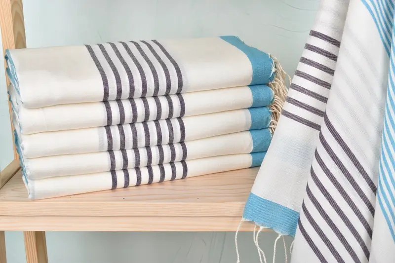 Turkish beach towel, 70x40 Cotton Striped Towel, Turkish Bath Towel Set, Beach Towel Gift, Turkish Bath Towel USA, Gift For Him, Personalize Gift - 1