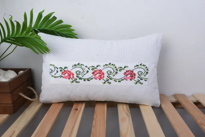 Kilim Cushion Sham, Ethnical Kilim Rug Pillow, Outdoor Throw Cushion Cover, Vintage Kilim Pillow, 12x20 Red Cushion Case, Pillow Case - 1