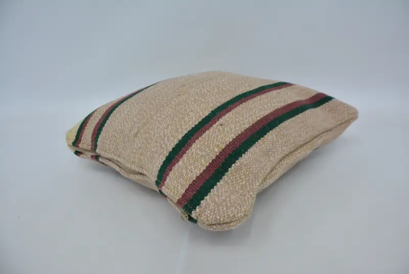 Indoor Cushion Cover, 16x16 Beige Cushion Cover, Boho Pillow Sham Cover, Cushion, Couch Cushion Cover, Throw Kilim Pillow, Pillow for Sofa - 6