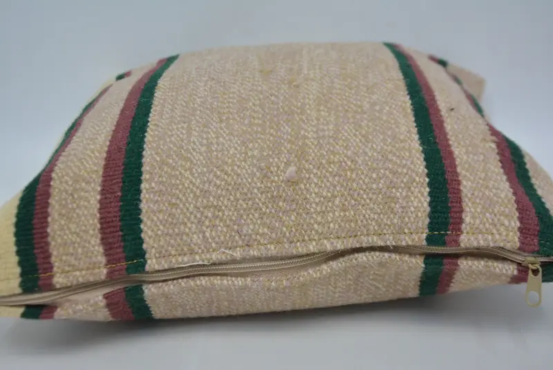Indoor Cushion Cover, 16x16 Beige Cushion Cover, Boho Pillow Sham Cover, Cushion, Couch Cushion Cover, Throw Kilim Pillow, Pillow for Sofa - 5