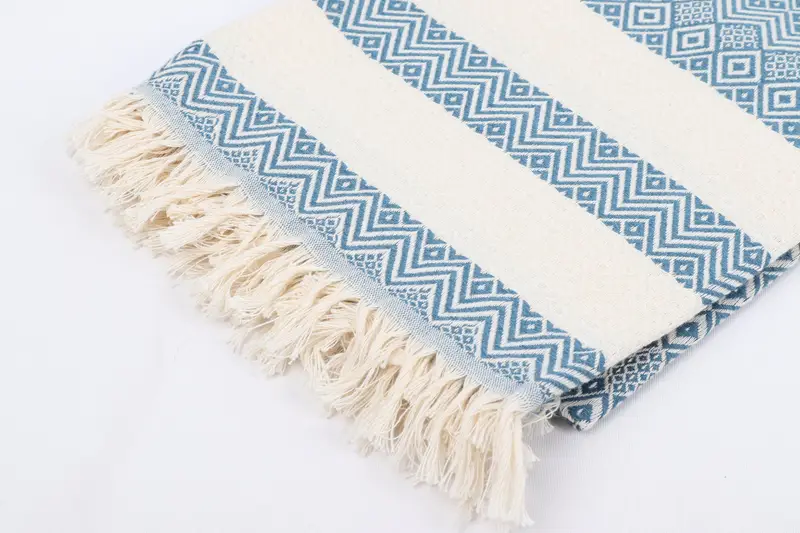 Christmas Favors, Turkish Towel USA, Thin and lightweight Turkish peshtemal, Wedding Gift, 70x40 Cotton Diamond Towel, Holiday Towel, Summer Gift - 7