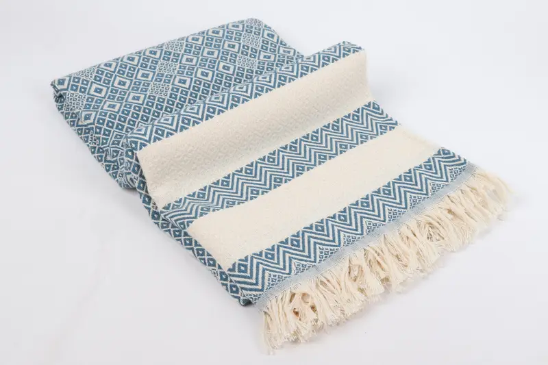 Christmas Favors, Turkish Towel USA, Thin and lightweight Turkish peshtemal, Wedding Gift, 70x40 Cotton Diamond Towel, Holiday Towel, Summer Gift - 6