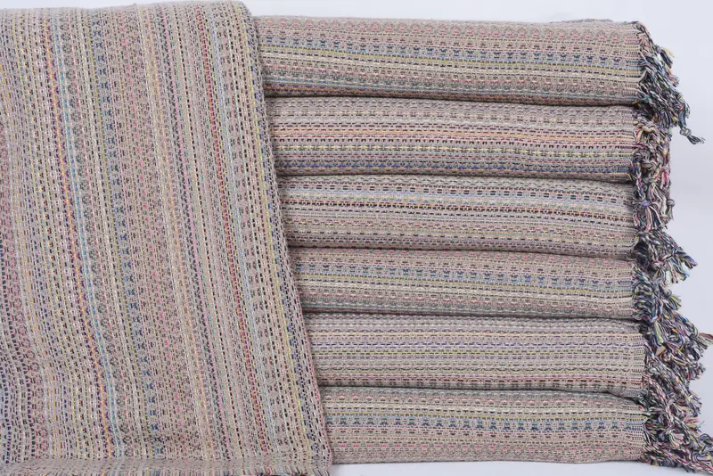 Bridal Shower Gift Organic Cotton Light Beige Diamond Towel, 70x40 Inches