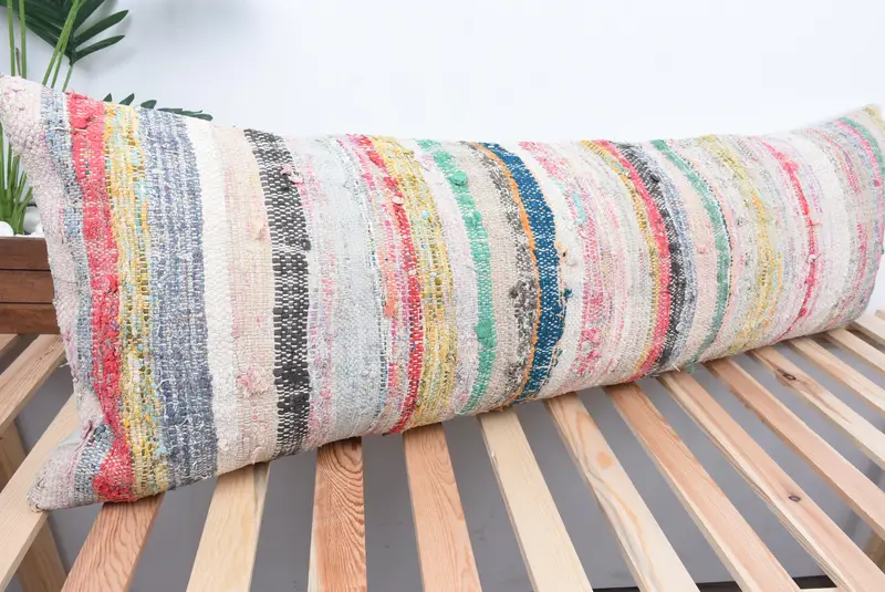 Antique Pillows, Interior Designer Pillow, Handmade Kilim Cushion, Ethnic Throw Cushion Case, 16x48 Green Pillow Case, Pillow Case - 4
