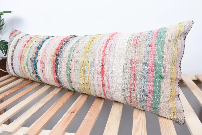 Antique Pillows, Interior Designer Pillow, Handmade Kilim Cushion, Ethnic Throw Cushion Case, 16x48 Green Pillow Case, Pillow Case - 5