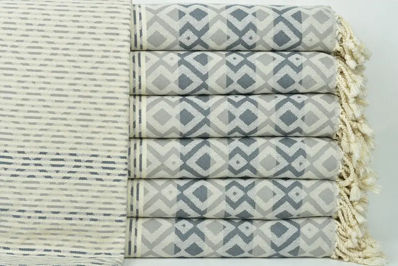Turkish Towel Beach Towel, Peshtemal Towel, Personalized Turkish Towel, Gift For Boyfriend, 70x40 Cotton Diamond Towel, Cotton towel, Handmade Gift - 2