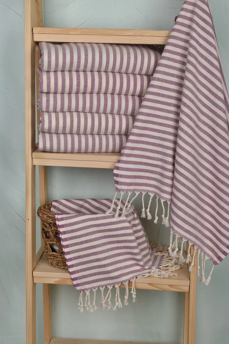 Turkish Towel Hand Towel, 40x24 Cotton Striped Towel, Monogrammed Hand Towel, Organic Tea Towel, Personalized Gifts, Bachelorette Party Favor - 3