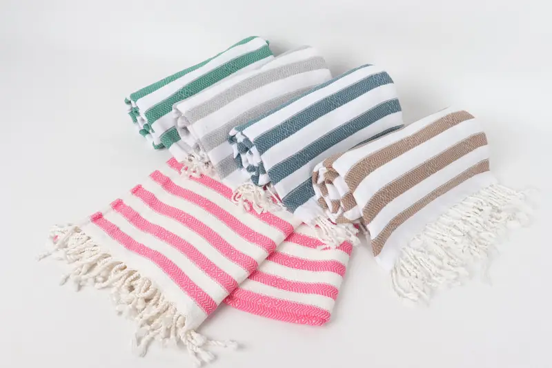 Bath towel, Yoga Towel, Florida Bachelorette Party Favors, Quick-dry peshtemal, Bride Gift, 70x36 Cotton Striped Towel, Monogram Beach Towel - 5
