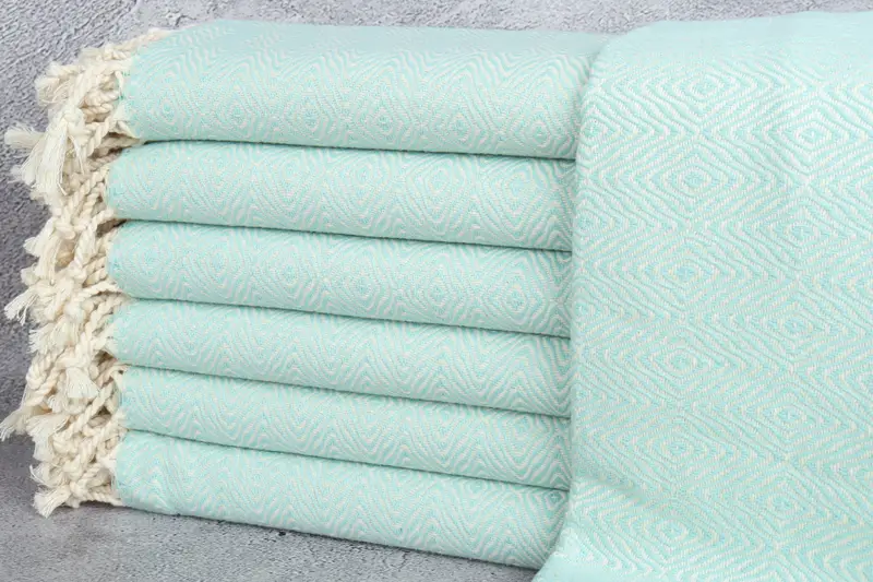 Bride Gift, 70x40 Cotton Zigzag Diamond Towel, Personalized Turkish Towel, Yoga Towel, Girl Trip Party Favor, Monogrammed Beach Towel, Beach towel - 1