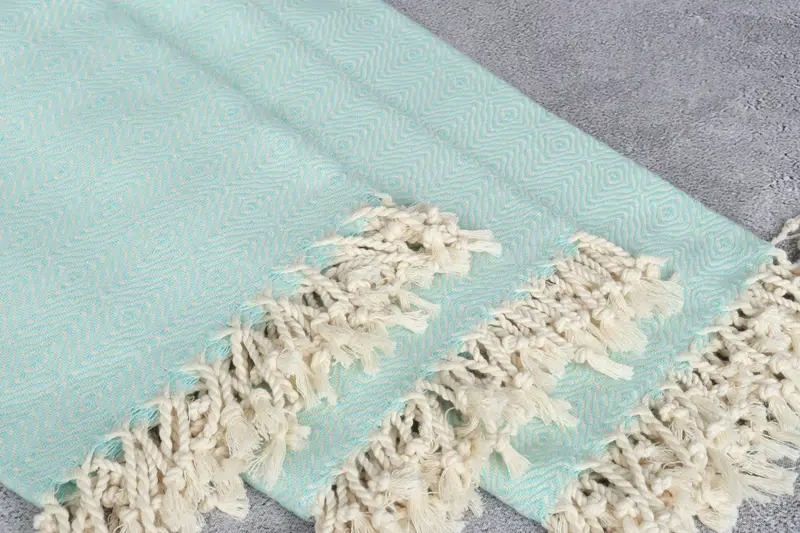 Bride Gift, 70x40 Cotton Zigzag Diamond Towel, Personalized Turkish Towel, Yoga Towel, Girl Trip Party Favor, Monogrammed Beach Towel, Beach towel - 5