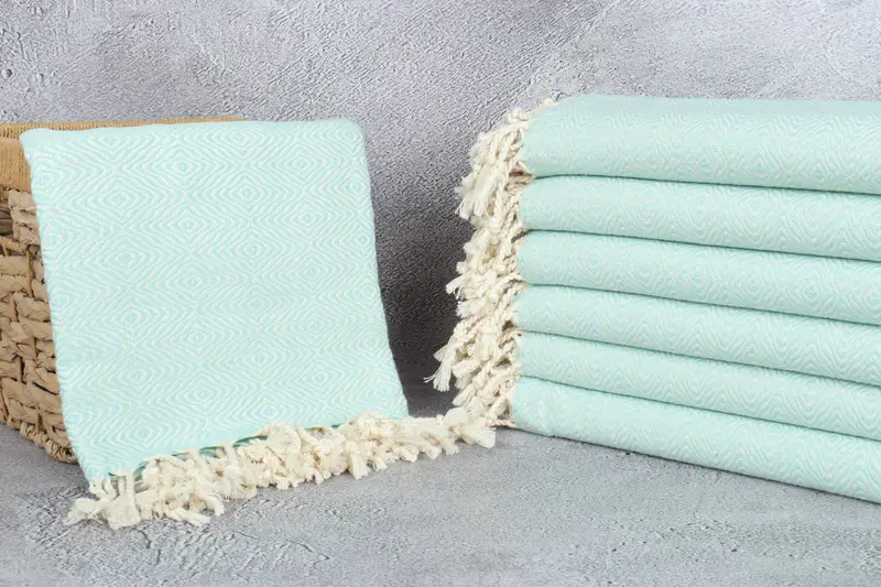 Bride Gift, 70x40 Cotton Zigzag Diamond Towel, Personalized Turkish Towel, Yoga Towel, Girl Trip Party Favor, Monogrammed Beach Towel, Beach towel - 3