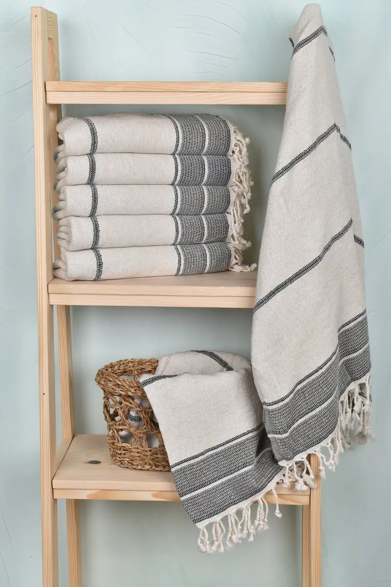 Mexico Bachelorette Party Gifts, Turkish Towel Beach, Spa Towel, Welcome Wedding Gift, 70x36 Linen Striped Towel, Personalized Gift, Bridesmaid Gift - 3