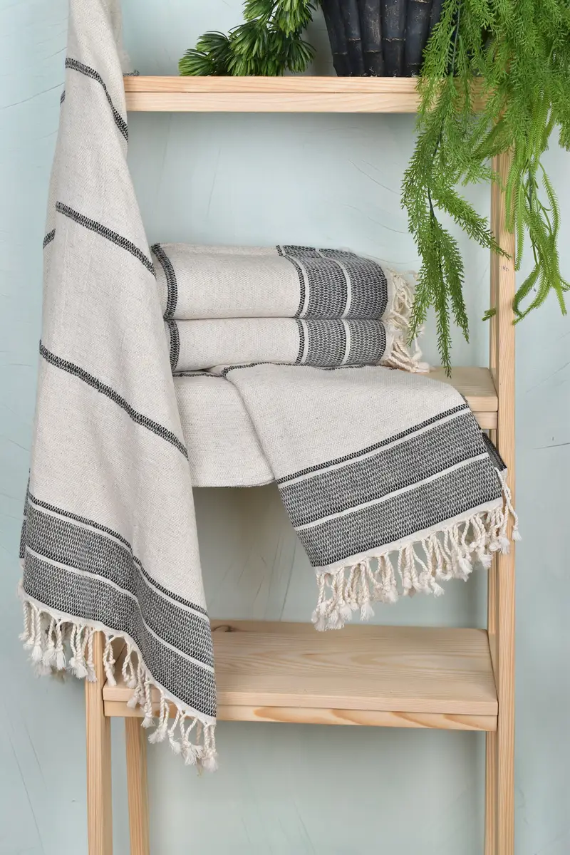 Mexico Bachelorette Party Gifts, Turkish Towel Beach, Spa Towel, Welcome Wedding Gift, 70x36 Linen Striped Towel, Personalized Gift, Bridesmaid Gift - 6
