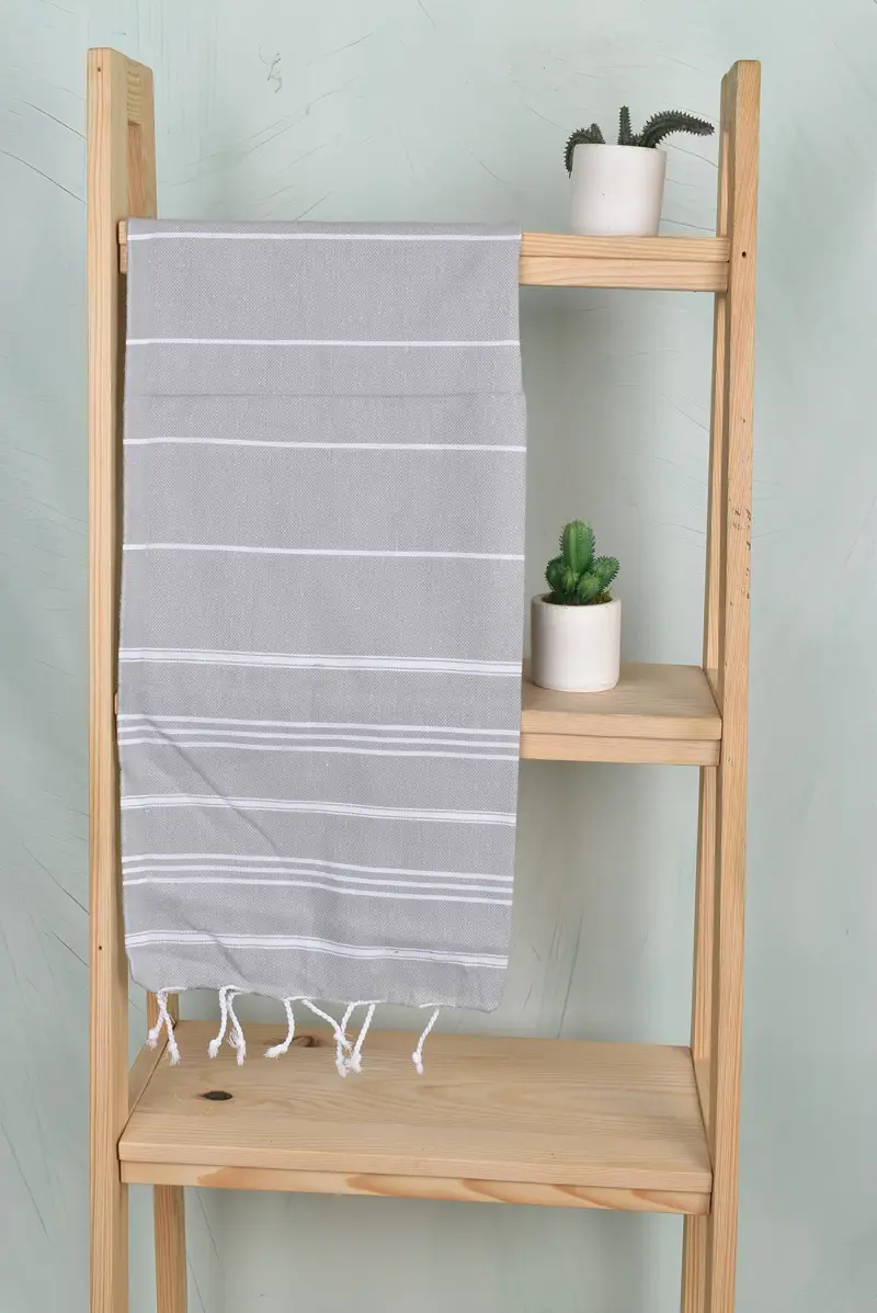 40x24 Cotton Striped Towel, Personalized Dish Towel, Monogram Hand Towel, Personalized Wedding Gift For Couple, Best Wedding Gift, Turkish Tea Towel - 8
