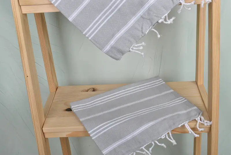 40x24 Cotton Striped Towel, Personalized Dish Towel, Monogram Hand Towel, Personalized Wedding Gift For Couple, Best Wedding Gift, Turkish Tea Towel - 5