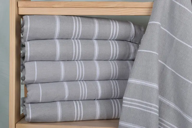 40x24 Cotton Striped Towel, Personalized Dish Towel, Monogram Hand Towel, Personalized Wedding Gift For Couple, Best Wedding Gift, Turkish Tea Towel - 2